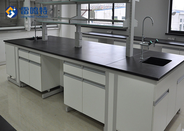 Scientific Laboratory 450kgs / m2 Steel Wood Workbench With Base Cabinet