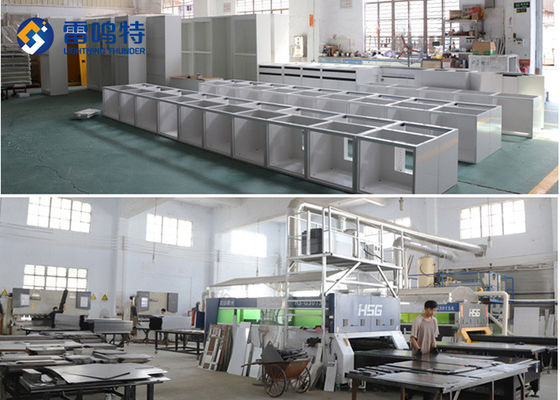 Lei Ming Te ISO14001 Oval Lavabolu Paslanmaz Çelik Ada Tezgahı